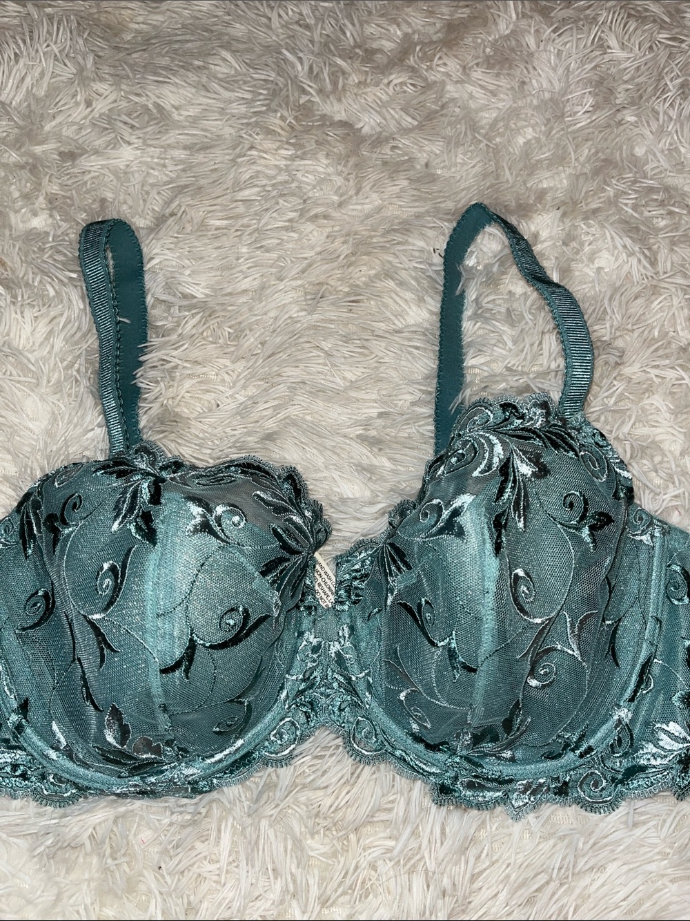 Soma Embroidered Balconette Bra in Teal 38DD